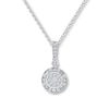 Thumbnail Image 1 of Previously Owned Diamond Fashion Necklace 1 ct tw 14K White Gold