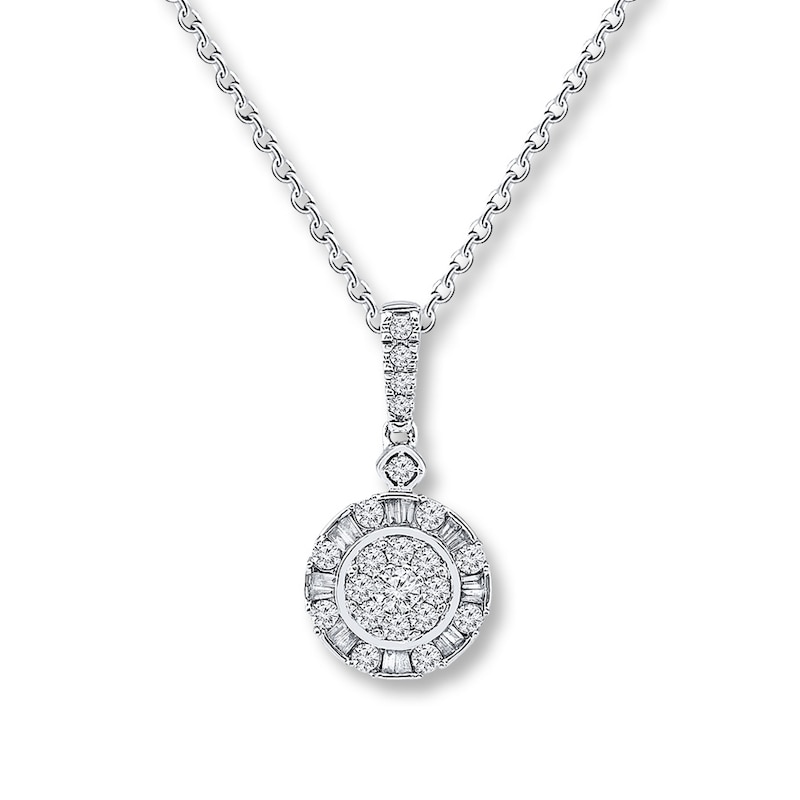 Main Image 1 of Previously Owned Diamond Fashion Necklace 1 ct tw 14K White Gold