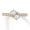 Thumbnail Image 1 of Previously Owned Ever Us Two-Stone Anniversary Ring 1 ct tw Round-cut Diamonds 14K Yellow Gold