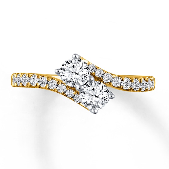 Previously Owned Ever Us Two-Stone Anniversary Ring ct tw Round-cut Diamonds 14K Gold