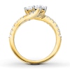 Thumbnail Image 4 of Previously Owned Ever Us Two-Stone Anniversary Ring 1 ct tw Round-cut Diamonds 14K Yellow Gold