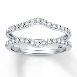 Previously Owned Diamond Enhancer Ring 1/2 ct tw Round-cut 14K White Gold