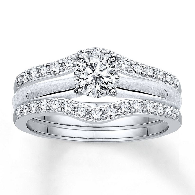 Previously Owned Diamond Enhancer Ring 1/2 ct tw Round-cut 14K White Gold