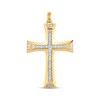 Thumbnail Image 1 of Previously Owned Men's Diamond Cross Charm 1/2 ct tw Round-cut 10K Yellow Gold