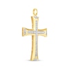 Thumbnail Image 2 of Previously Owned Men's Diamond Cross Charm 1/2 ct tw Round-cut 10K Yellow Gold