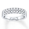 Thumbnail Image 1 of Previously Owned Diamond Anniversary Band 1/2 ct tw Round-cut 14K White Gold