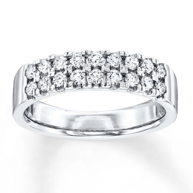 Main Image 1 of Previously Owned Diamond Anniversary Band 1/2 ct tw Round-cut 14K White Gold