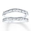 Thumbnail Image 1 of Previously Owned Diamond Enhancer Band 3/8 ct tw Round/Baguette 14K White Gold
