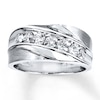 Thumbnail Image 1 of Previously Owned Men's Diamond Band 1 ct tw Round-cut 14K White Gold