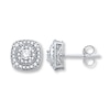 Thumbnail Image 0 of Previously Owned Diamond Earrings 1/2 ct tw Round-cut 10K White Gold