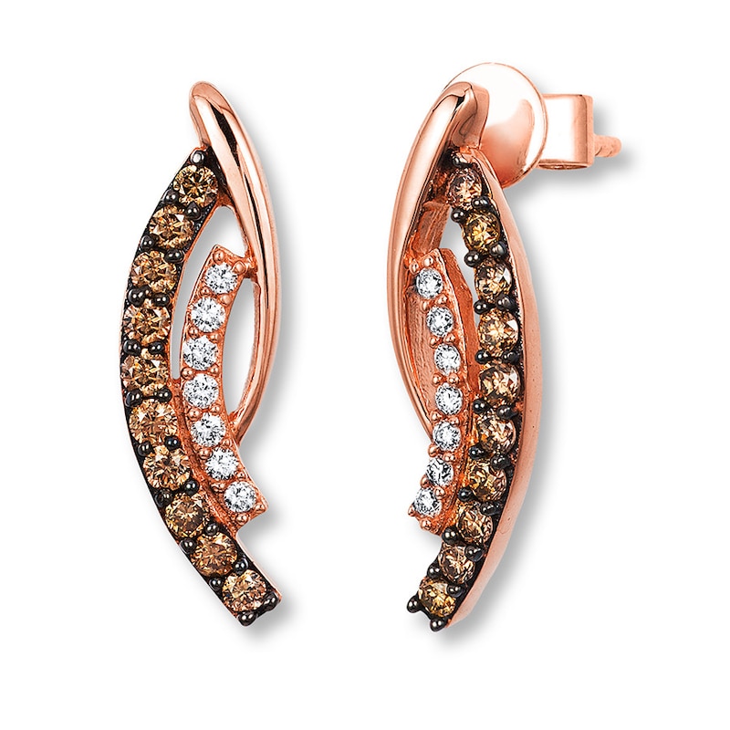 Main Image 1 of Previously Owned Le Vian Chocolate Diamonds 3/8 ct tw 14K Rose Gold Earrings