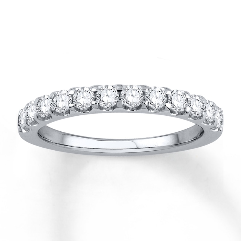 Main Image 1 of Previously Owned Diamond Anniversary Band 5/8 ct tw Round-cut 14K White Gold