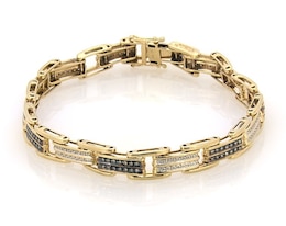 Previously Owned Men's Diamond Bracelet 1 ct tw Round-cut 10K Yellow Gold