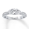 Thumbnail Image 1 of Previously Owned THE LEO Diamond 3-Stone Ring 3/4 ct tw Round-cut 14K White Gold