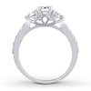 Thumbnail Image 2 of Previously Owned THE LEO Diamond 3-Stone Ring 3/4 ct tw Round-cut 14K White Gold