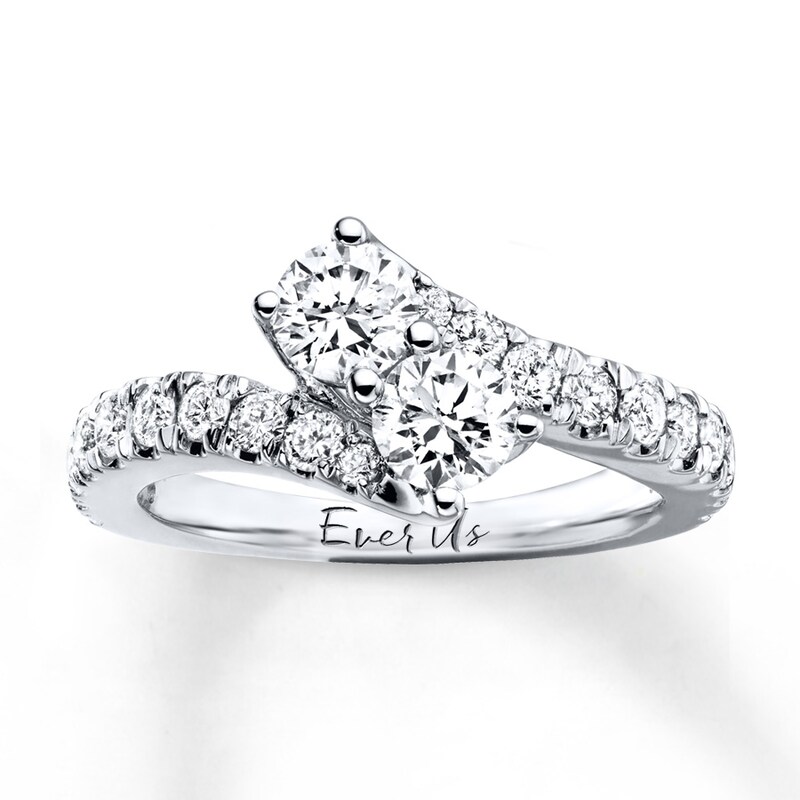 Main Image 1 of Previously Owned Ever Us Ring 1-1/2 ct tw Round-cut Diamonds 14K White Gold