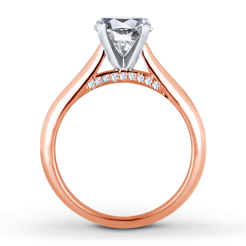 Main Image 2 of Previously Owned Diamond Ring Setting 1/15 ct tw Round-cut 14K Two-Tone Gold