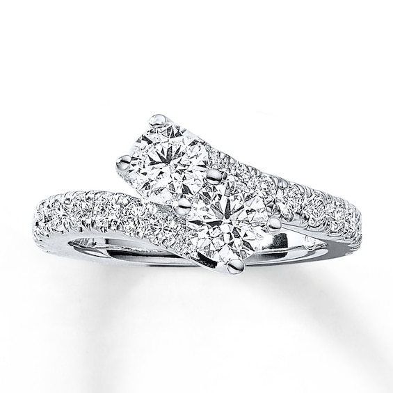 Previously Owned Ever Us Diamond Ring ct tw Round-cut 14K White Gold
