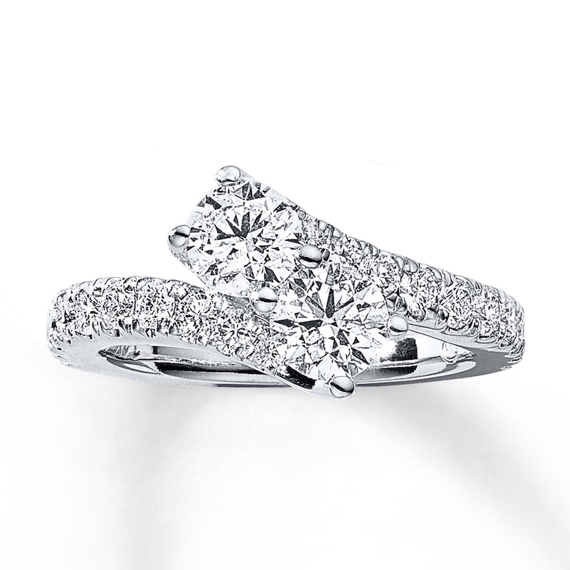 Main Image 1 of Previously Owned Ever Us Diamond Ring 2 ct tw Round-cut 14K White Gold