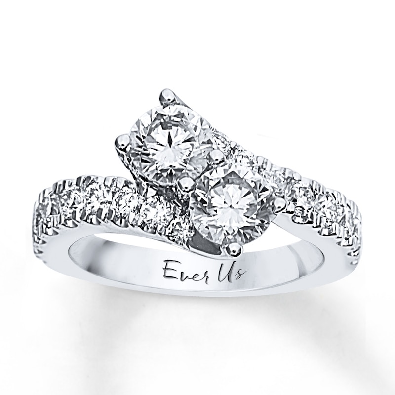 Main Image 1 of Previously Owned Ever Us Diamond Ring 2-1/2 ct tw Round-cut 14K White Gold