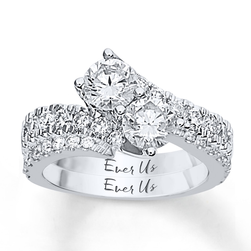 Main Image 4 of Previously Owned Ever Us Diamond Ring 2-1/2 ct tw Round-cut 14K White Gold