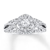 Thumbnail Image 1 of Previously Owned Engagement Ring 7/8 ct tw Round-cut Diamonds 14K White Gold