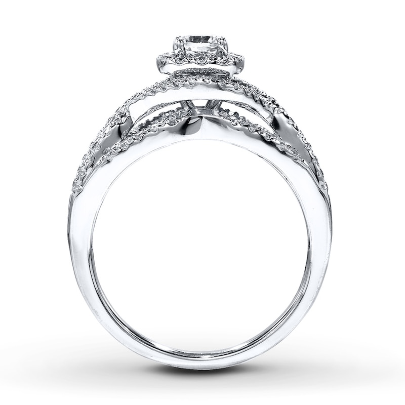 Main Image 2 of Previously Owned Engagement Ring 7/8 ct tw Round-cut Diamonds 14K White Gold
