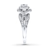 Thumbnail Image 3 of Previously Owned Engagement Ring 7/8 ct tw Round-cut Diamonds 14K White Gold
