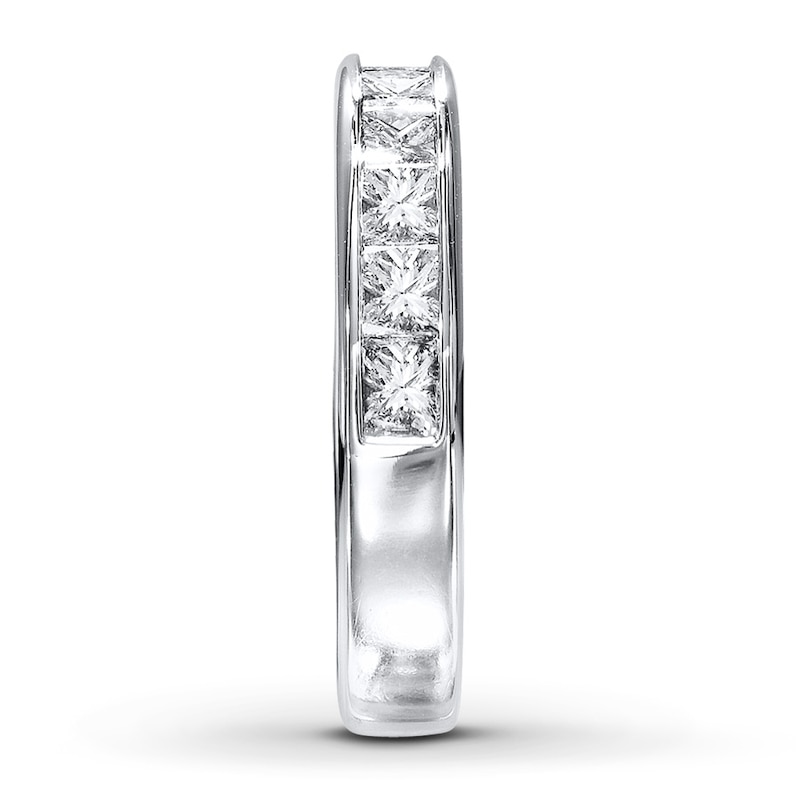 Main Image 3 of Previously Owned Band 1-1/2 ct tw Princess-cut Diamonds 14K White Gold