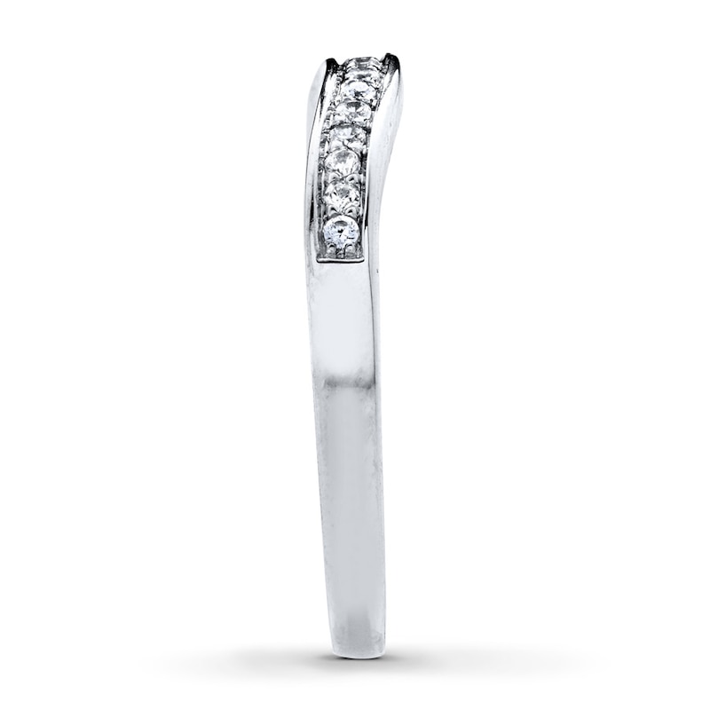 Main Image 3 of Previously Owned Diamond Wedding Band 1/8 ct tw Round-cut 14K White Gold
