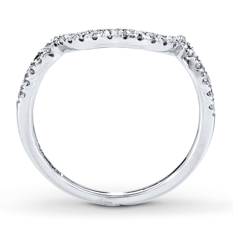 Main Image 2 of Previously Owned Diamond Wedding Band 1/5 ct tw Round-cut 14K White Gold