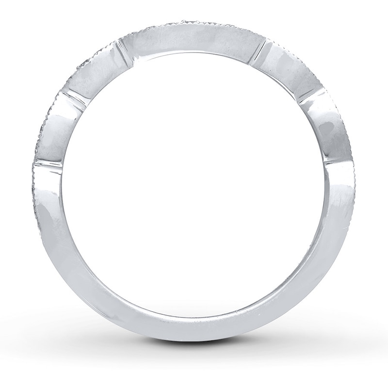 Main Image 2 of Previously Owned Neil Lane Wedding Band 1/6 ct tw Round-cut Diamonds 14K White Gold