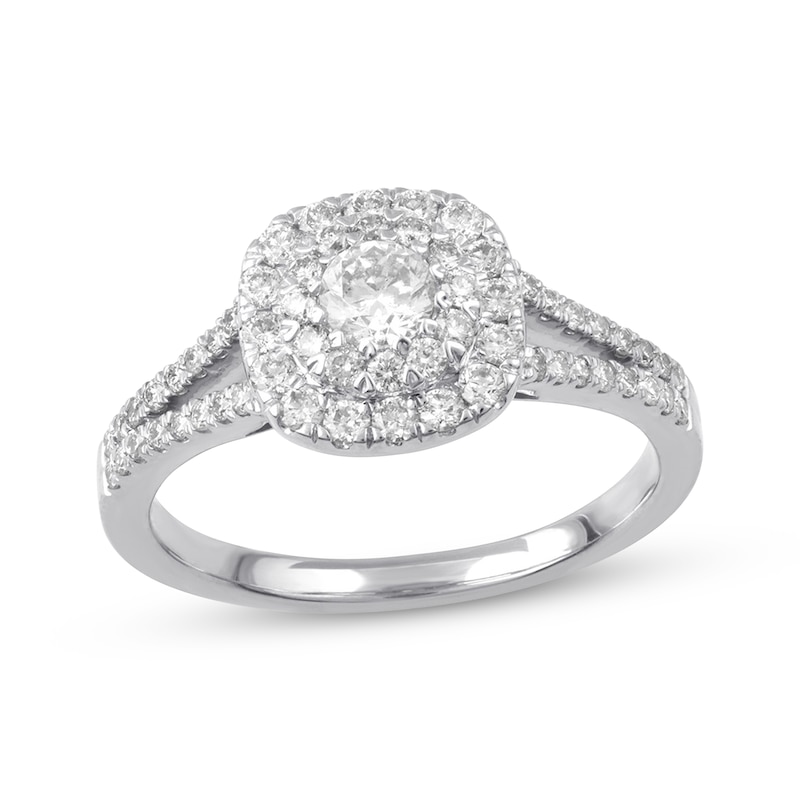 Main Image 1 of Previously Owned Diamond Engagement Ring 5/8 ct tw Round-cut 14K White Gold