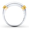 Previously Owned Men's Diamond Wedding Band 1 ct tw Round-cut 14K Two-Tone Gold