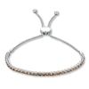 Thumbnail Image 1 of Previously Owned Le Vian Chocolate Ombre Bolo Bracelet 2 ct tw Diamonds 14K White Gold 9.5"