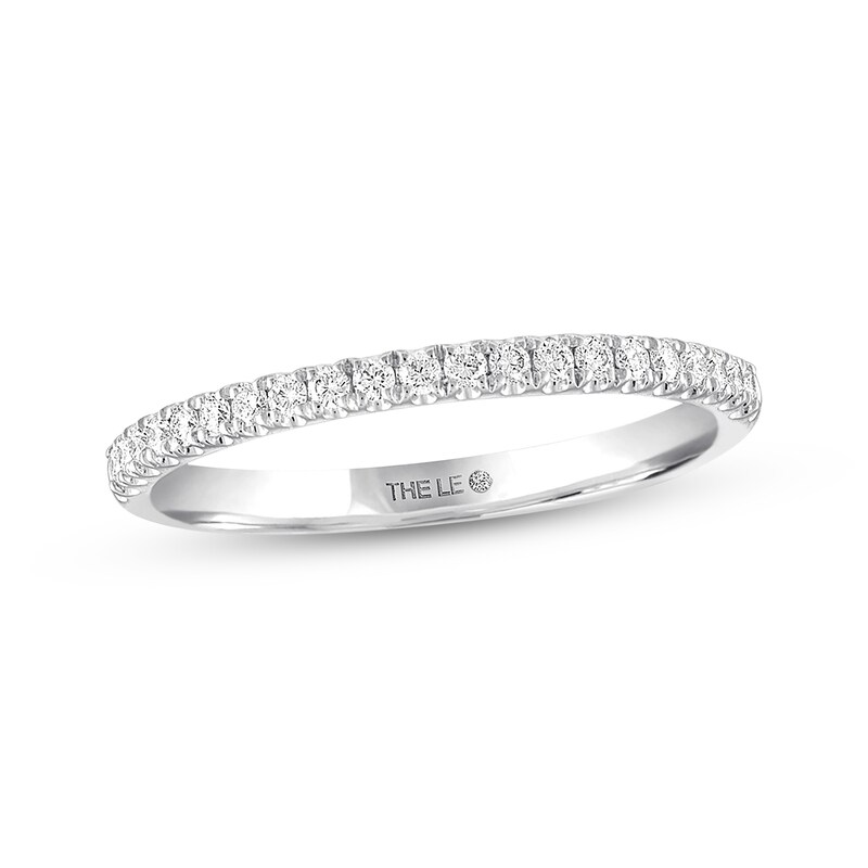 Main Image 1 of Previously Owned THE LEO Diamond Wedding Band 1/5 ct tw Round-cut 14K White Gold