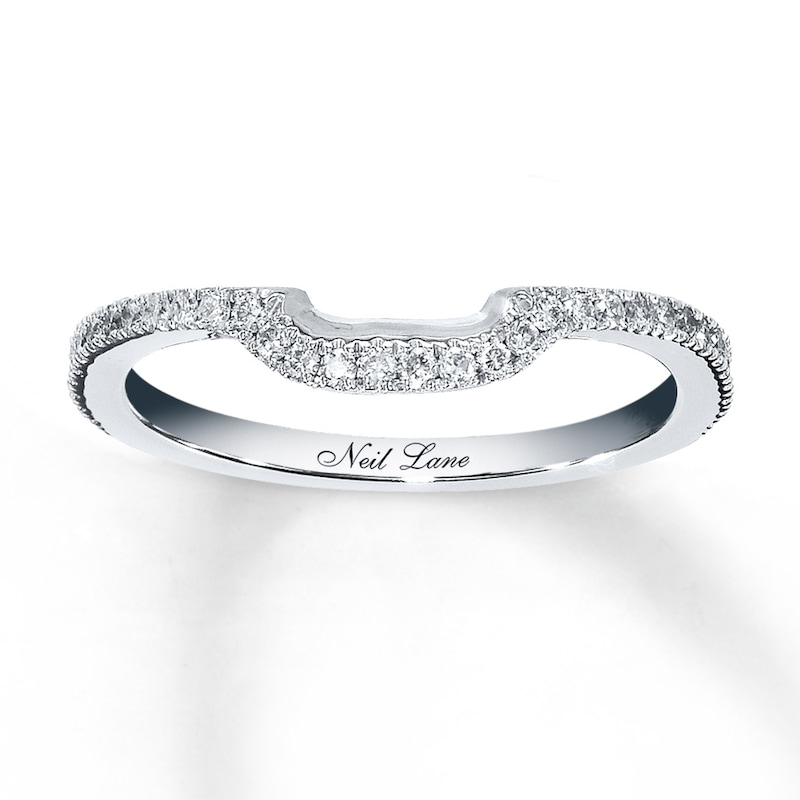 Main Image 1 of Previously Owned Neil Lane Diamond Wedding Band 1/4 ct tw Round-cut 14K White Gold Size 4.5