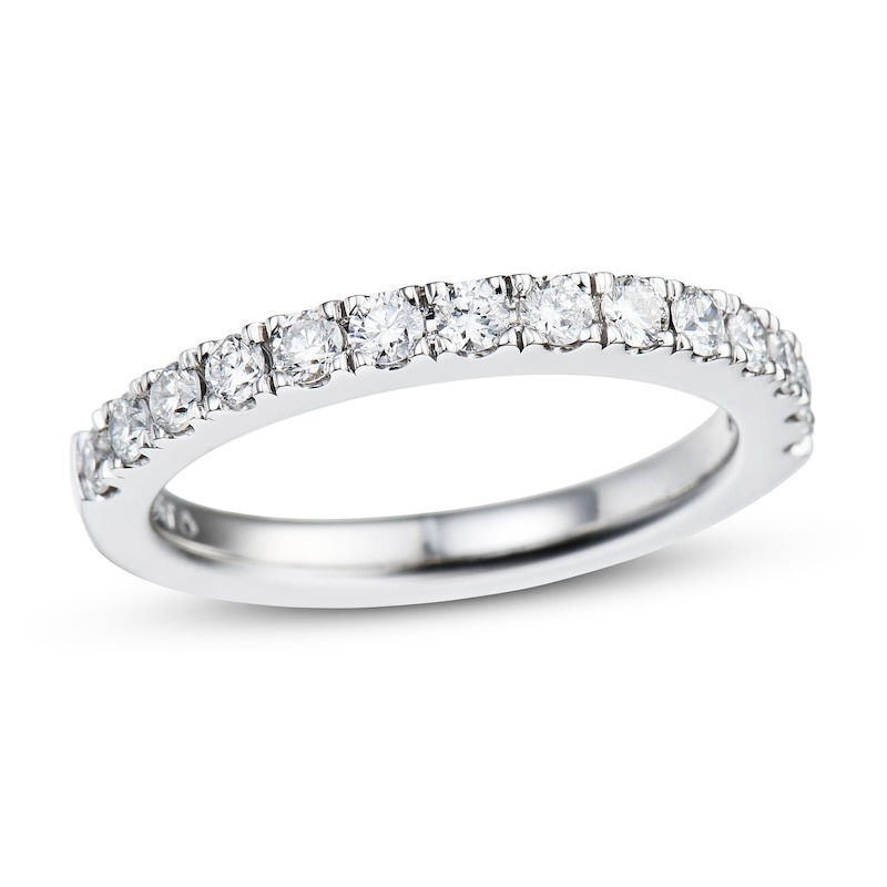 Main Image 1 of Previously Owned Diamond Wedding Band 1/2 ct tw Round-cut 14K White Gold