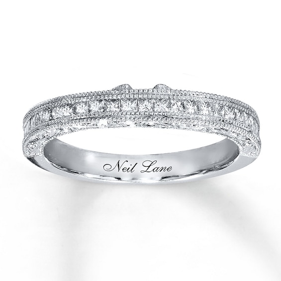 Previously Owned Neil Lane Diamond Ring 3/8 ct tw Princess-cut 14K White Gold 5