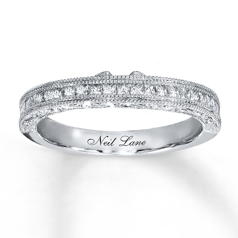 Main Image 1 of Previously Owned Neil Lane Diamond Ring 3/8 ct tw Princess-cut 14K White Gold Size 5