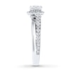 Thumbnail Image 3 of Previously Owned Engagement Ring 1 ct tw Princess & Round-cut Diamonds 14K White Gold