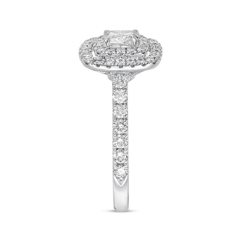 Main Image 2 of Previously Owned Neil Lane Engagement Ring 1-1/8 ct tw Cushion & Round-cut Diamonds 14K White Gold - Size 4.5