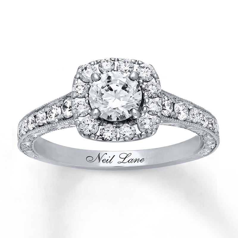Main Image 1 of Previously Owned Neil Lane Diamond Round-cut Ring 1-1/6 ct tw 14K White Gold Size 5.5
