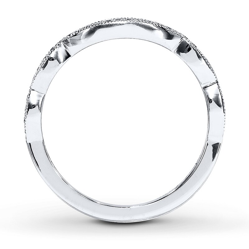 Main Image 2 of Previously Owned Neil Lane Wedding Band 1/8 ct tw Round-cut Diamonds 14K White Gold - Size 5