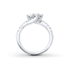Thumbnail Image 4 of Previously Owned Ever Us Two-Stone Ring 1 ct tw Round-cut Diamonds 14K White Gold Size 10.5