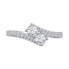 Thumbnail Image 1 of Previously Owned Ever Us Two-Stone Ring 3/4 ct tw Round-cut Diamonds 14K White Gold Size 9.5