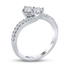 Thumbnail Image 2 of Previously Owned Ever Us Two-Stone Ring 3/4 ct tw Round-cut Diamonds 14K White Gold Size 9.5