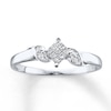 Thumbnail Image 1 of Previously Owned Diamond Promise Ring 1/6 ct tw Princess-cut 14K White Gold Size 10.25