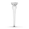 Thumbnail Image 3 of Previously Owned Diamond Promise Ring 1/6 ct tw Princess-cut 14K White Gold Size 10.25