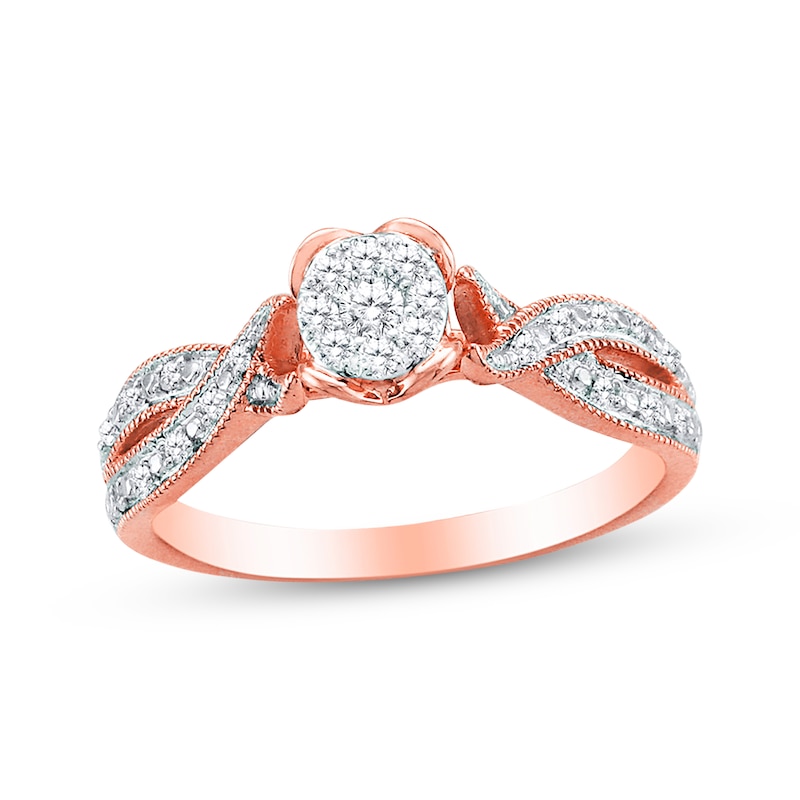 Previously Owned Diamond Ring 1/5 carat tw 10K Rose Gold